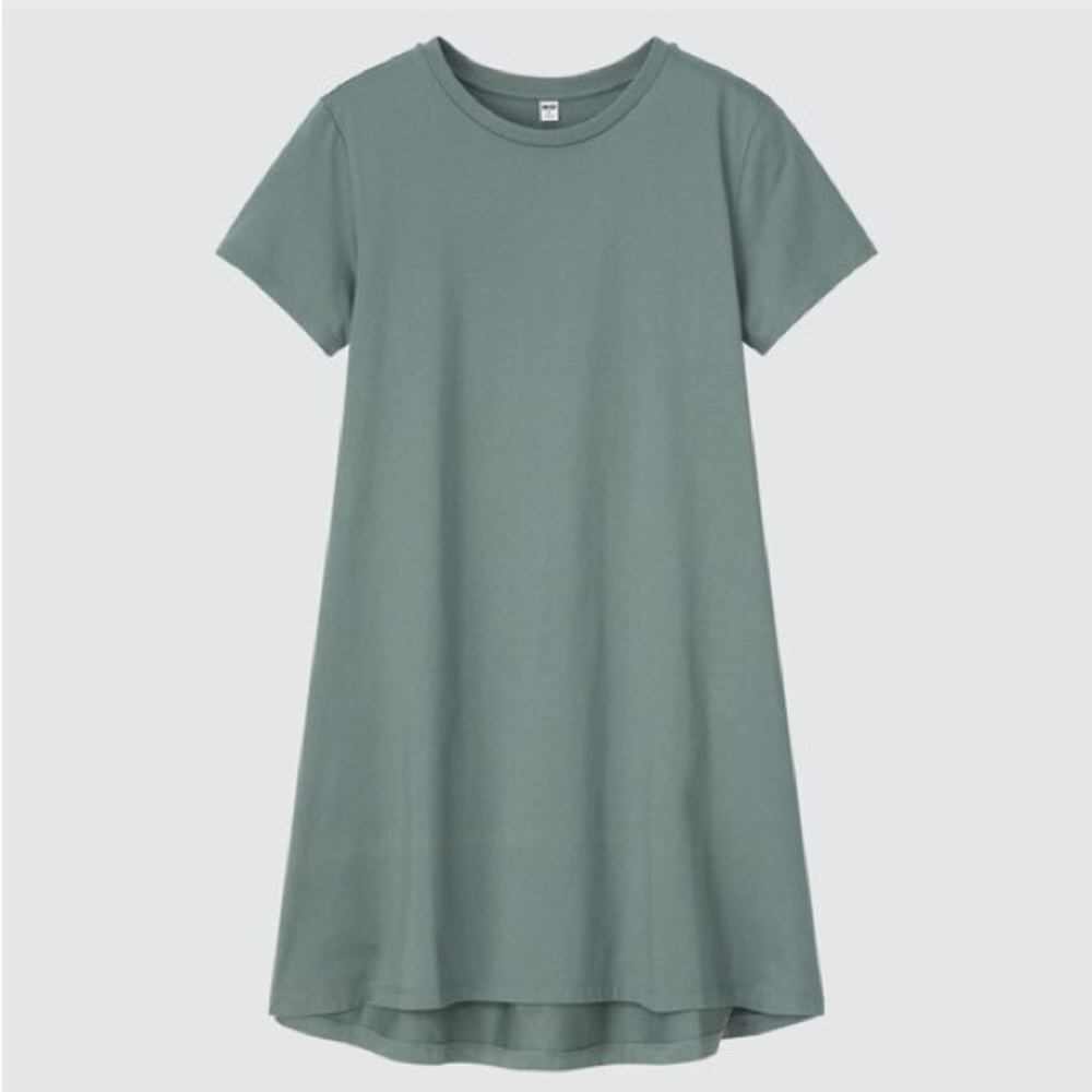 Uniqlo Green T-Shirt Dress